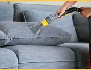 Deep cleaning of a fabric couch upholstery