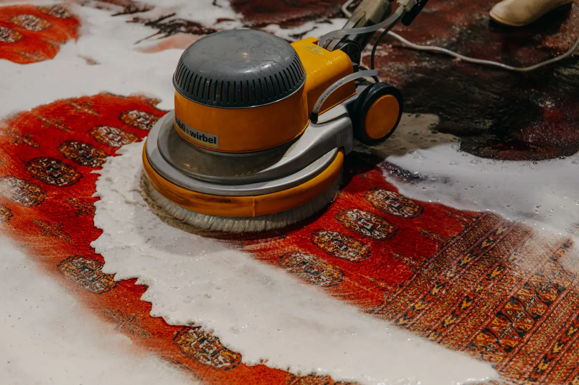 Professional cleaning in action