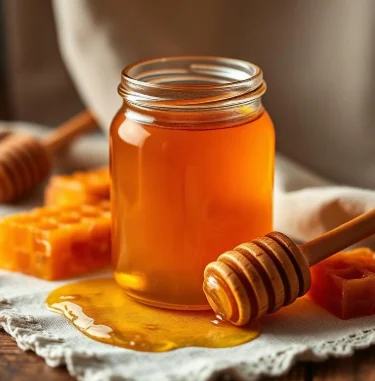 Jar of organic honey